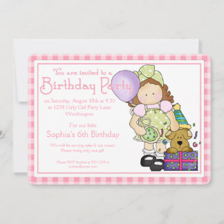 Little Girl Birthday Party Einladung Country Girl 