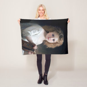 Little Girl, Bouguereau Fleecedecke