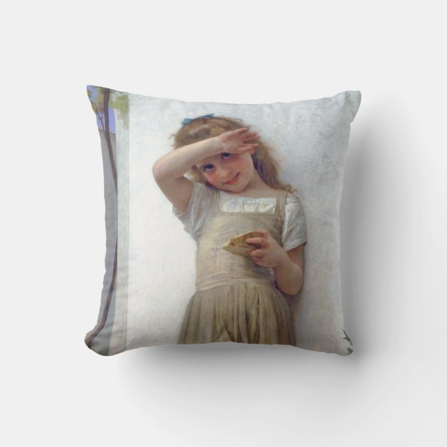 Little Girl, Bouguereau Kissen (Vorderseite)
