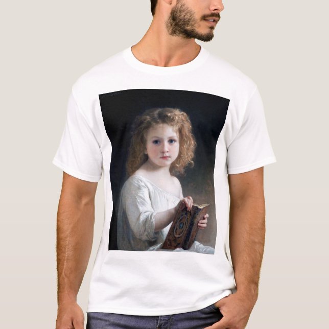 Little Girl, Bouguereau T-Shirt (Vorderseite)