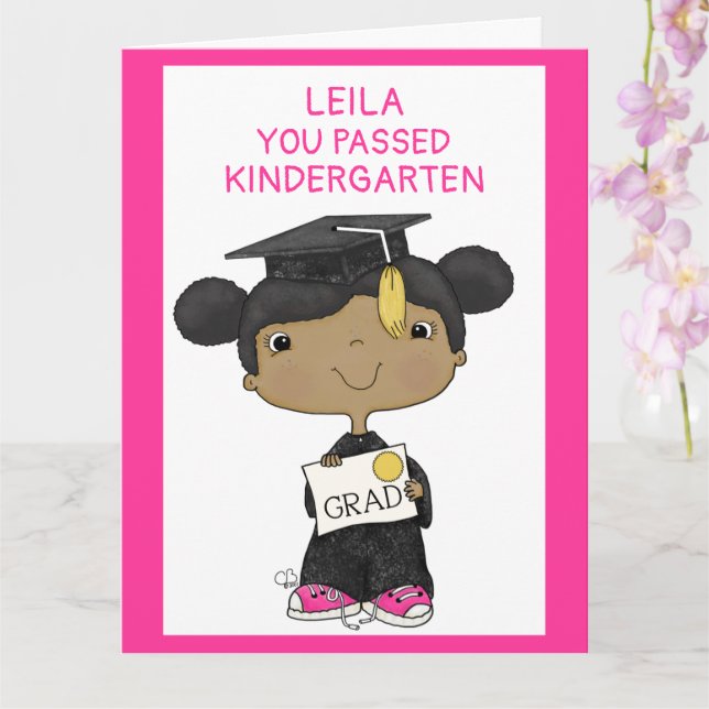 Little Girl Dark Skin Big Karte (Orchidee)