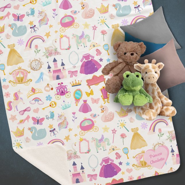 Little Girl Hübsch Princess Fairy Tale Muster Sherpadecke (Von Creator hochgeladen)