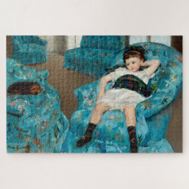 Little Girl in a Blue Armchair by Mary Cassatt