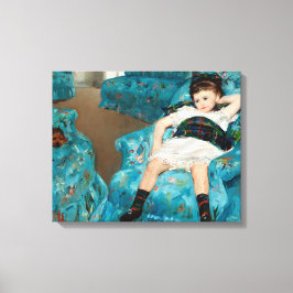 Little Girl in einem blauen Sessel von Mary Cassat Leinwanddruck