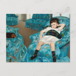 Little Girl in einem blauen Sessel von Mary Cassat Postkarte