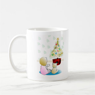 Little Girl in Nightgown Christmas Eve Kaffeetasse