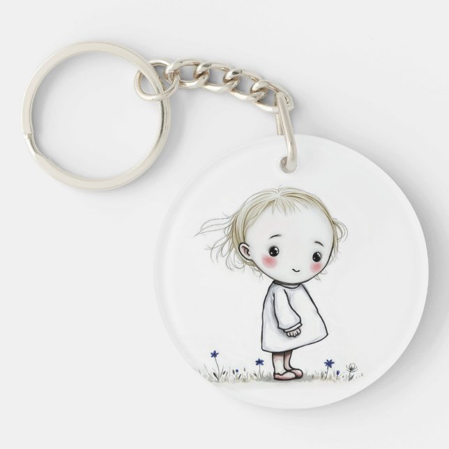 Little Girl In Wildflowers With Inspiring Quote (Devant)