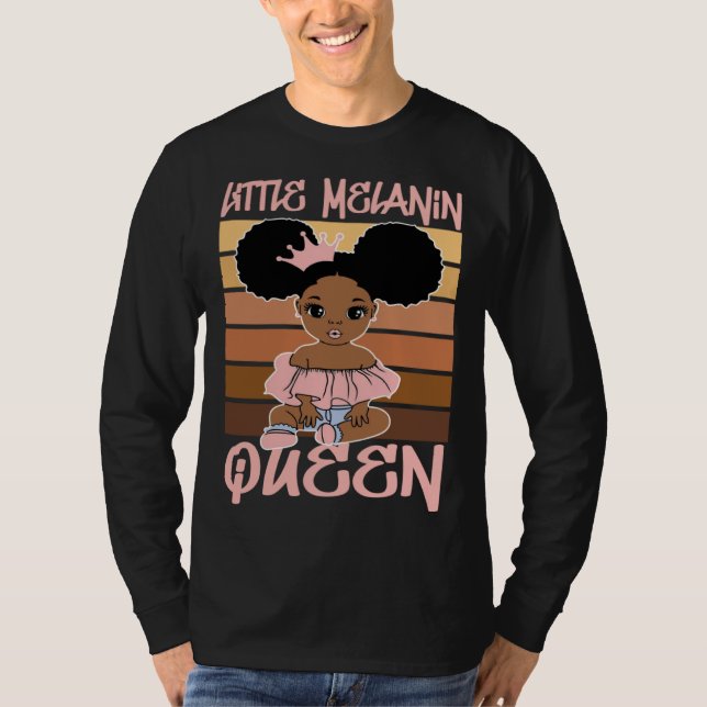 Little Girl Melanin Black History Magic Afro Toddl T-Shirt (Vorderseite)