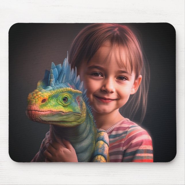 Little Girl mit ihrer Lizard Mousepad (Vorne)