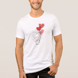 Little Girl mit Liebe Balloons T-Shirt für Männer Tri-Blend Shirt