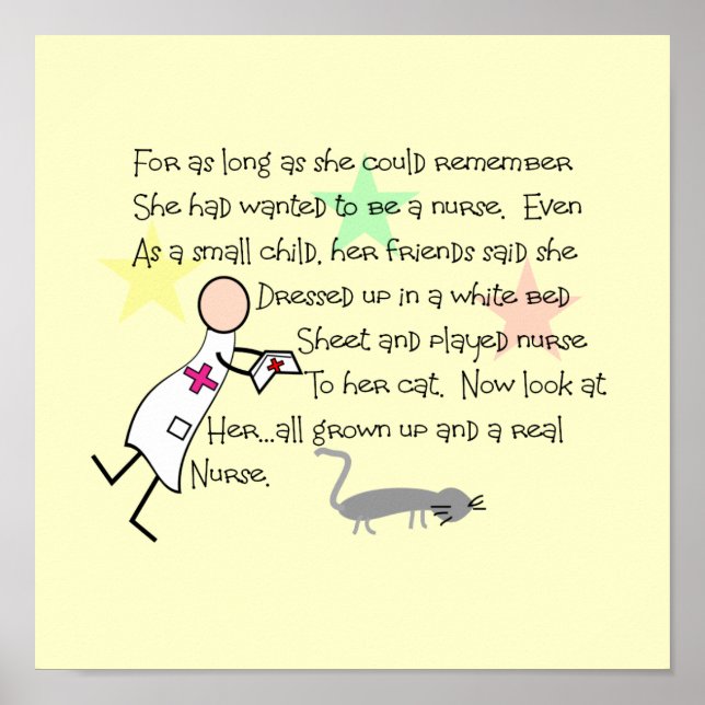 "Little Girl Nurse" Story Art Print - Framework Poster (Vorne)