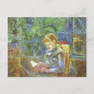 Little GIrl Reading Postkarte