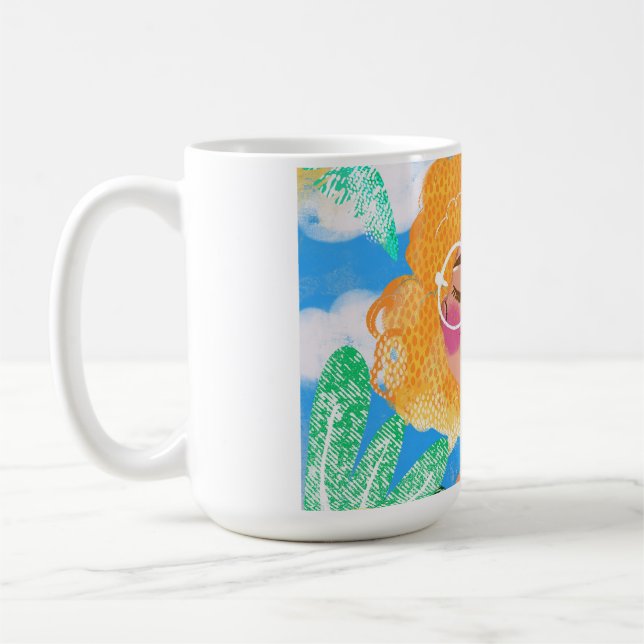 Little Girl with Flowers Kaffeetasse (Links)