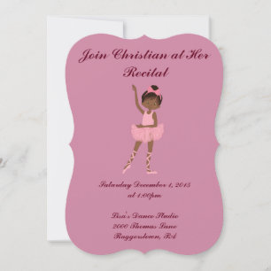 Little Girl's Ballerina Dance Einladung
