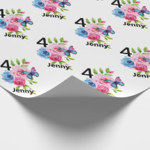 Little Girl's Birthday Individuelle Name & Age Ges