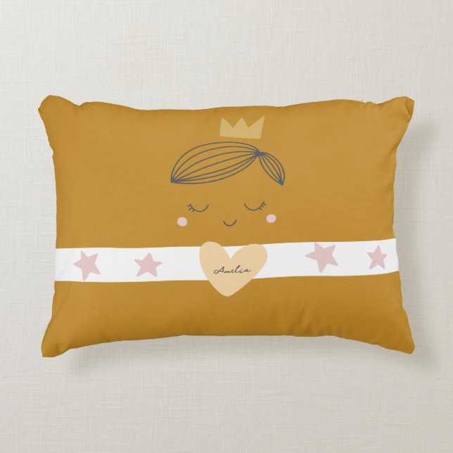 Little Girls Boho Princess Dekokissen (Vorderseite)