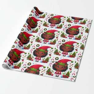 Little Girl's Christmas Cheer Geschenkpapier