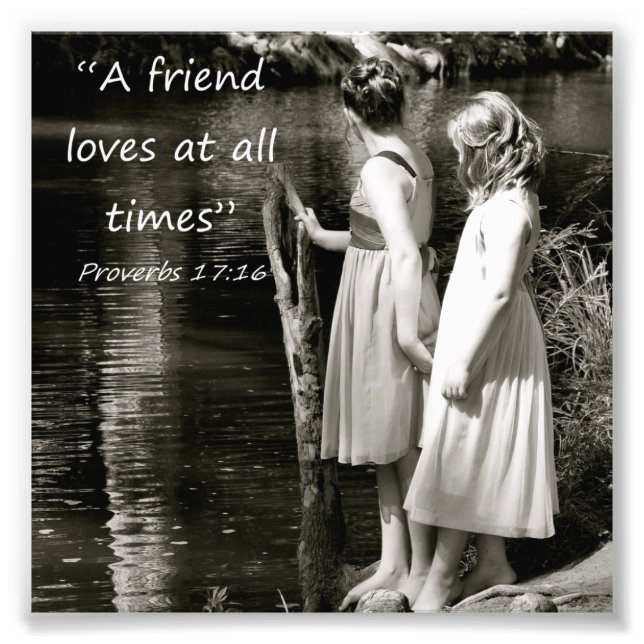 Little Girls Friendship Sprichwörter 17:16 Foto Pr (Vorne)