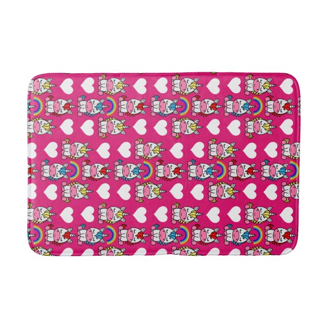 Little Girls Unicorn Pony Badematte (Vorderseite)