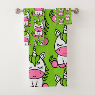 Little Girls Unicorn Pony Badhandtuch Set