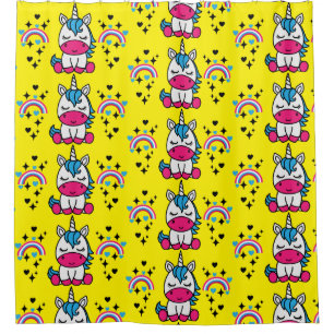 Little Girls Unicorn Pony Duschvorhang
