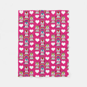 Little Girls Unicorn Pony Fleecedecke