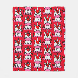 Little Girls Unicorn Pony Fleecedecke
