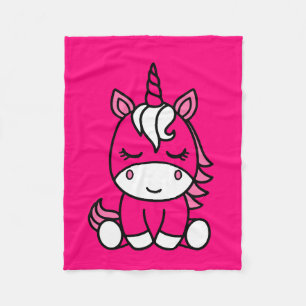 Little Girls Unicorn Pony Fleecedecke