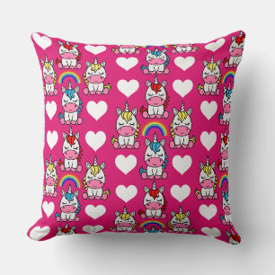 Little Girls Unicorn Pony Kissen