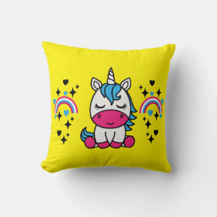Little Girls Unicorn Pony Kissen