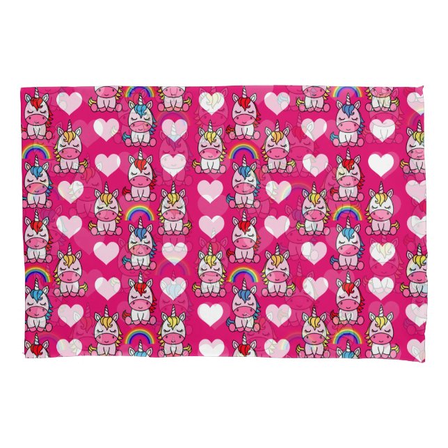 Little Girls Unicorn Pony Kissenbezug (Vorderseite)