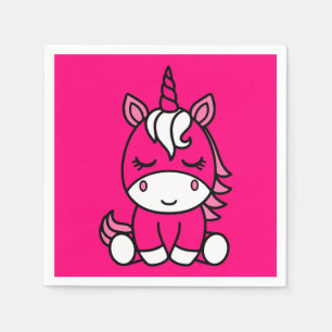 Little Girls Unicorn Pony Serviette