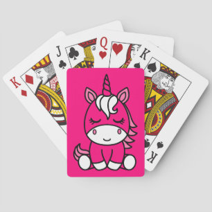 Little Girls Unicorn Pony Spielkarten