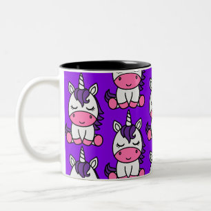 Little Girls Unicorn Pony Zweifarbige Tasse