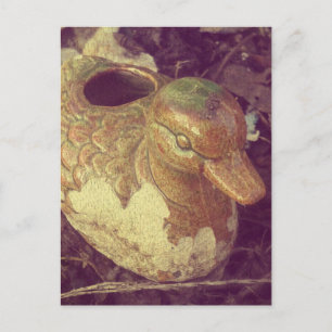 Little Glass Pie Duck im Garten Postkarte