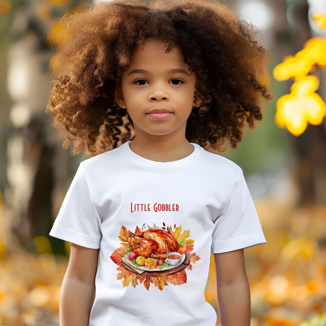 Little Gobbler - Niedlicher Erntedank Kinder T-Shirt (Von Creator hochgeladen)