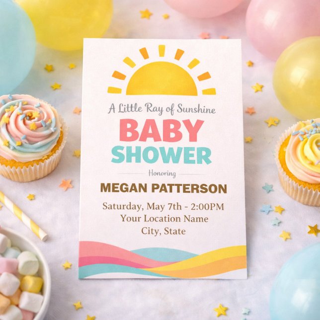 Little Golden Ray Celebration Einladung (Von Creator hochgeladen)