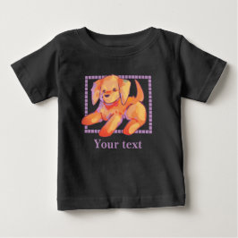 Little golden retriever pup baby t-shirt