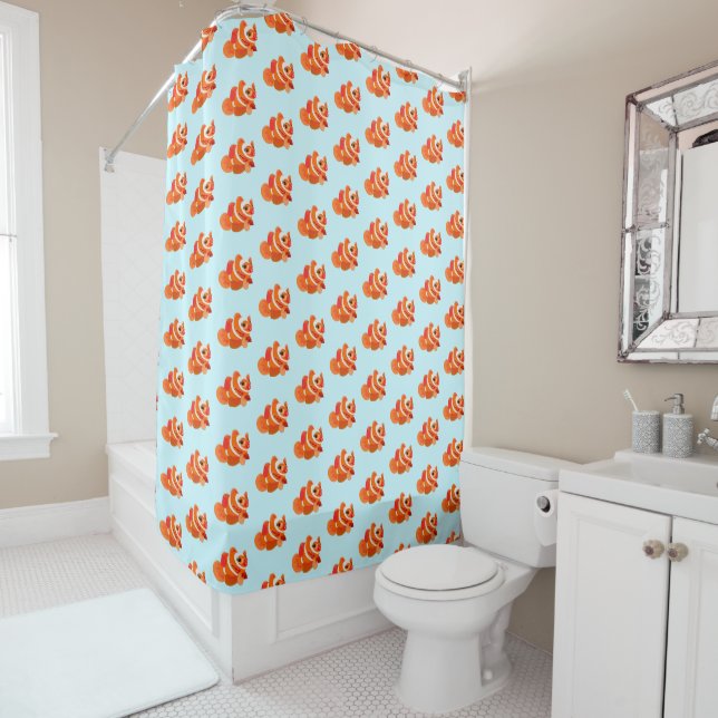 Little Goldfish rideau de douche - Vos couleurs (En situation)