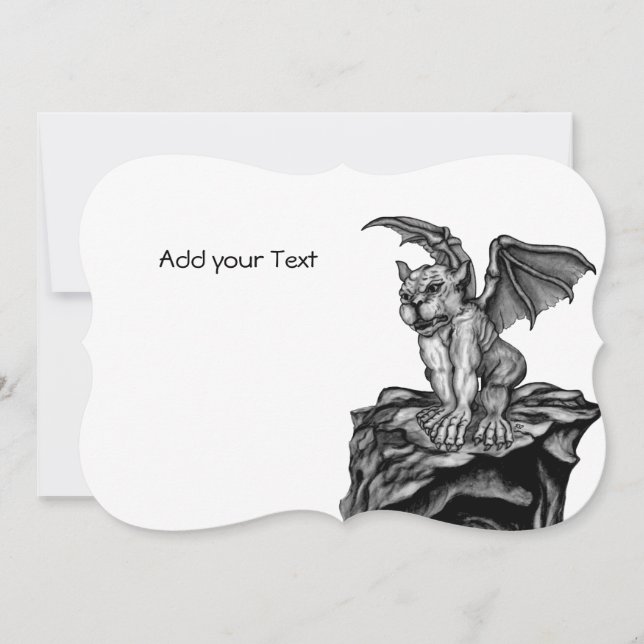 Little Golem Gargoyle Feiertagskarte (Vorderseite)