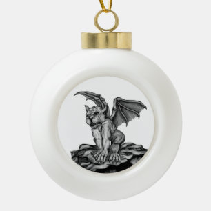 Little Golem Gargoyle Keramik Kugel-Ornament