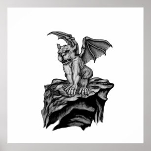 Little Golem Gargoyle Poster