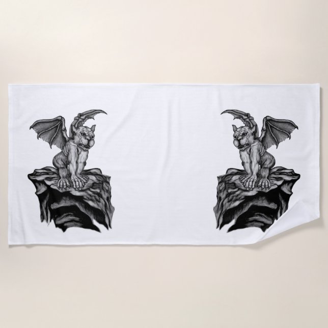 Little Golem Gargoyle Strandtuch (Vorderseite)