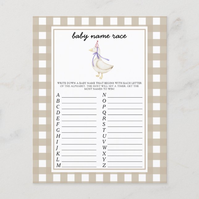 Little Goose - Baby name Race (Vorderseite)