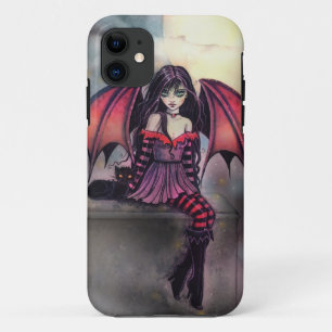 Little Gothic Halloween Fairy Vampire and Cat Case-Mate iPhone Hülle