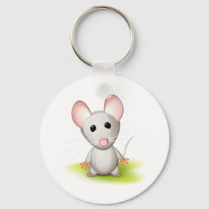 Little gray mouse schlüsselanhänger