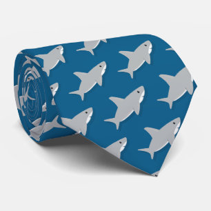 Little Gray Shark Cartoon Novelty Krawatte