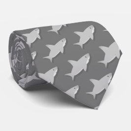 Little Gray Shark Cartoon Pattern Krawatte