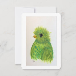 Little Green Bird Grußkarte Dankeskarte