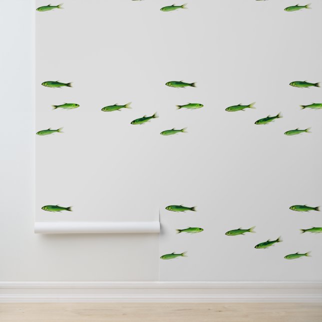 Little Green Fish Nautical Tapete (Anwendung)